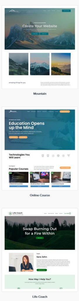 astral web site design example templates 3-a