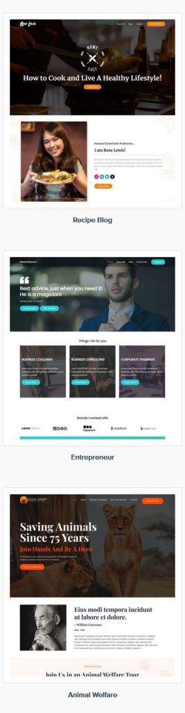 astral web site design example templates 5-b