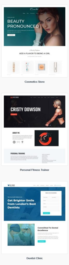 astral web site design example templates 5-c